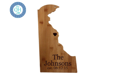 Delaware Shaped Cutting Board Serving Tray Gift