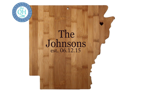 Arkansas Shaped Cutting Board Serving Tray Gift