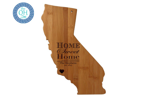California Shaped Cutting Board Serving Tray Gift