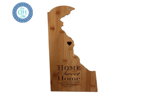 Delaware Shaped Cutting Board Serving Tray Gift