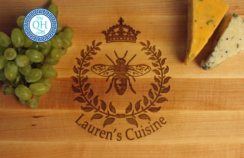 Personalized Cutting Board Housewarming | Napoleonic Queen Bee