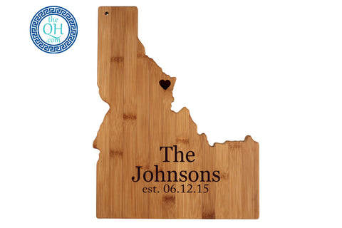 Idaho Shaped Cutting Board Serving Tray Gift