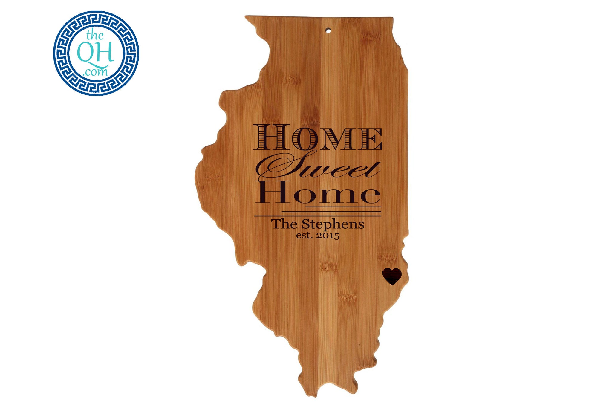 Illinois Shaped Cutting Board Serving Tray Gift