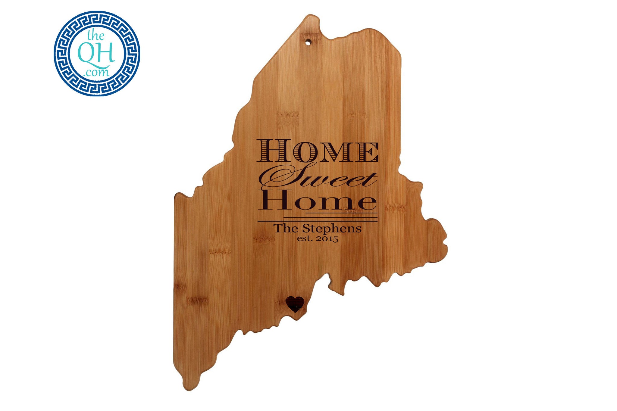 Maine Shaped Cutting Board Serving Tray Gift
