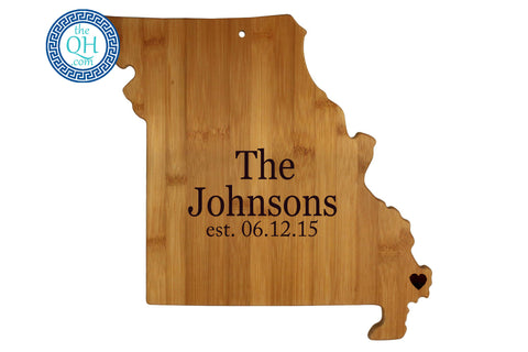 Missouri Shaped Cutting Board Serving Tray Gift