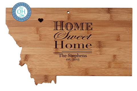 Montana Shaped Cutting Board Serving Tray Gift