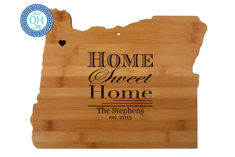 Oregon Shaped Cutting Board Serving Tray Gift