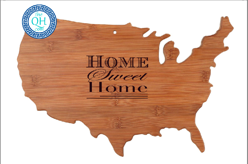 State Shaped Cutting Board & Serving Tray | USA | Home Sweet Home