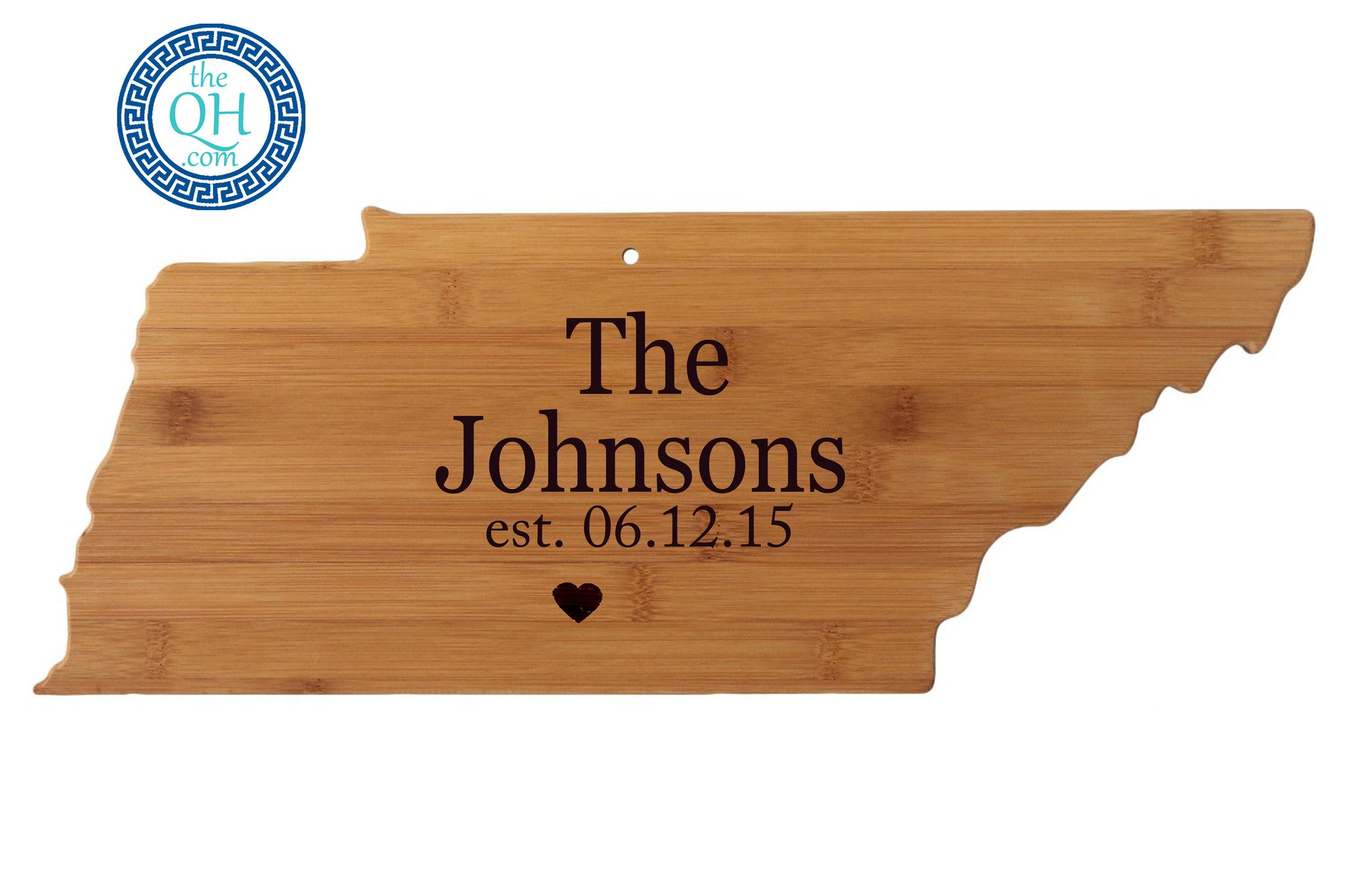 Tennessee Shaped Cutting Board Serving Tray Gift