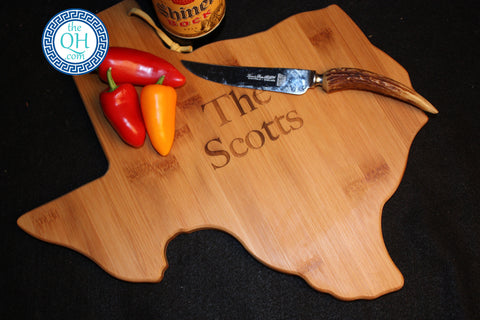 Texas Shaped Cutting Board Serving Tray Gift