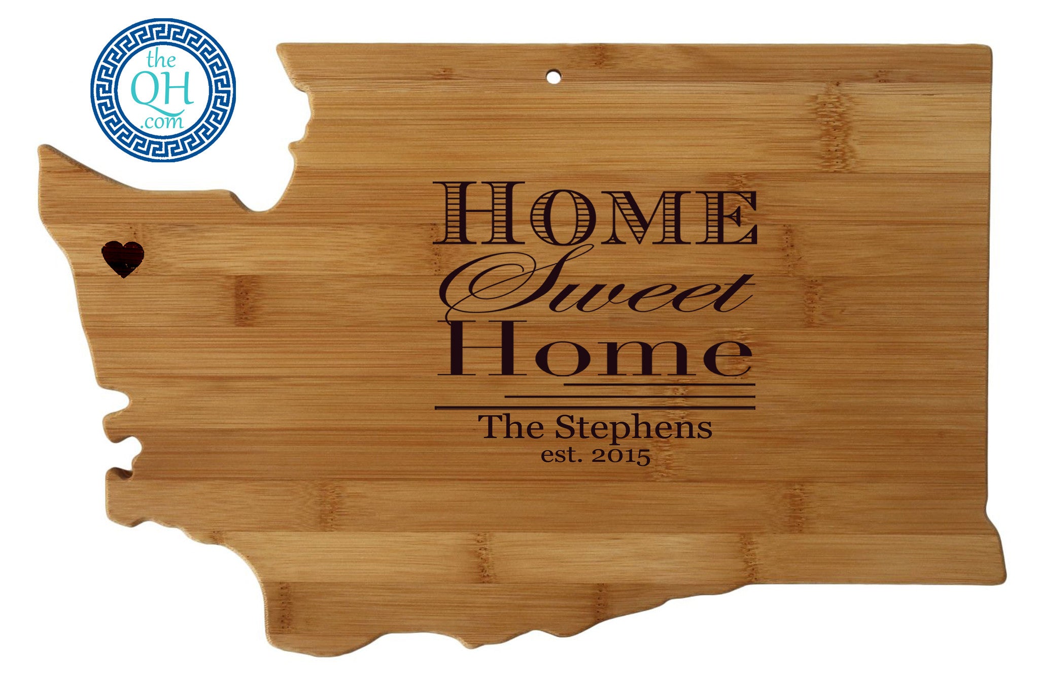 Washington Shaped Cutting Board Serving Tray Gift