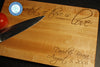 Greatest of These is Love Personalized Cutting Board BOOS