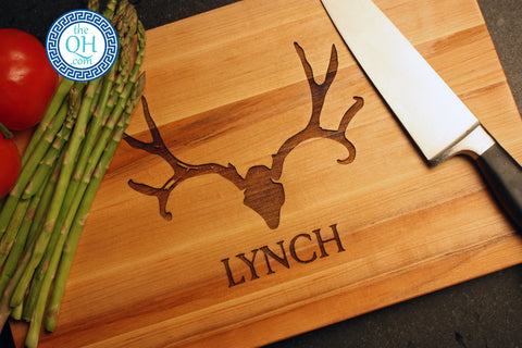 Hunting Stag Personalized Cutting Board Guy Griller Hunter Gift